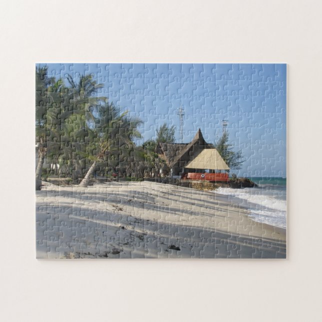 Quebra-cabeça Casa de Praia no Quênia. (Horizontal)
