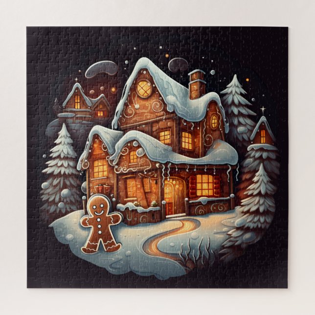 Quebra-cabeça Casa do Homem do Gingerpão de Natal (Vertical)