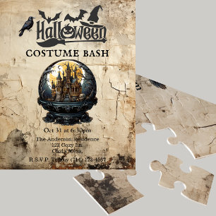 Quebra-cabeça Casa Gótica no Festa de Halloween de Neve