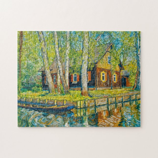 Quebra-cabeça Casa Impressionista do Spreewald junto a um Canal  (Horizontal)