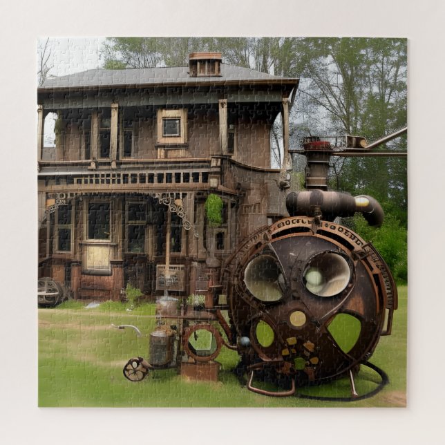 Quebra-cabeça Casa Steampunk e Alienígena (Vertical)