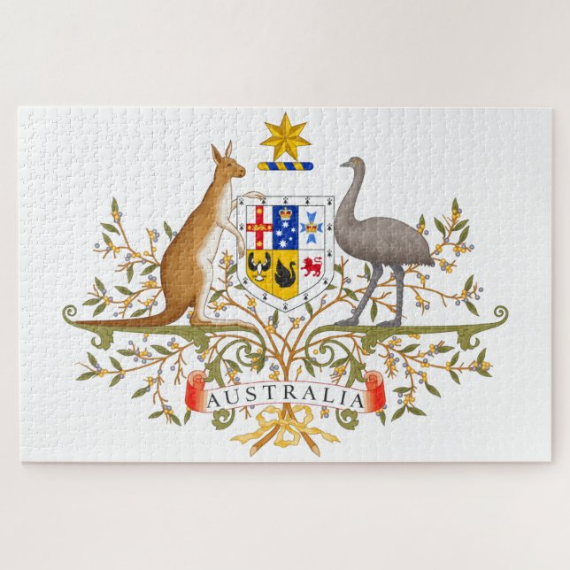 Quebra-cabeça Casaco de Armas da Austrália (Horizontal)