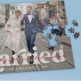 Quebra-cabeça Casados | Foto de casamento personalizada de recém
