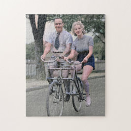 Quebra-cabeça Casal andando de bicicleta Malvern Star anos 1930 