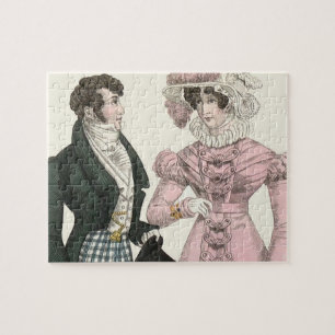 Quebra-cabeça Casal Antigo Casamento 1823 Homem Mulher Moda