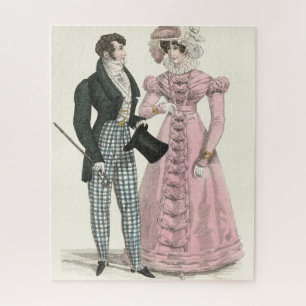 Quebra-cabeça Casal Antigo Casamento 1823 Homem Mulher Moda