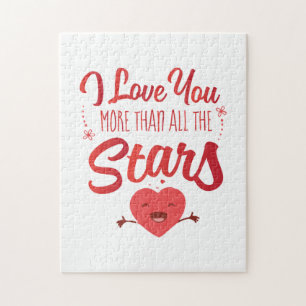 Quebra-cabeça Casal Arte Eu Te Amo Mais Do Que Todas As Estrelas