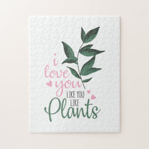 Quebra-cabeça Casal Arte Eu Te Amo Você Gosta De Plantas