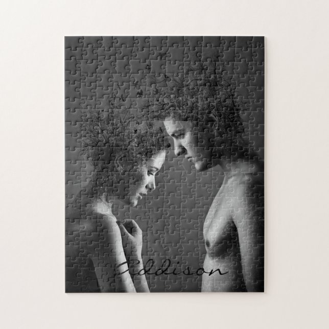 quebra-cabeça casal cinza (Vertical)