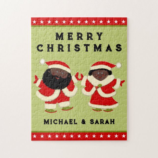 Quebra-cabeça Casal de Férias de Natal (Vertical)