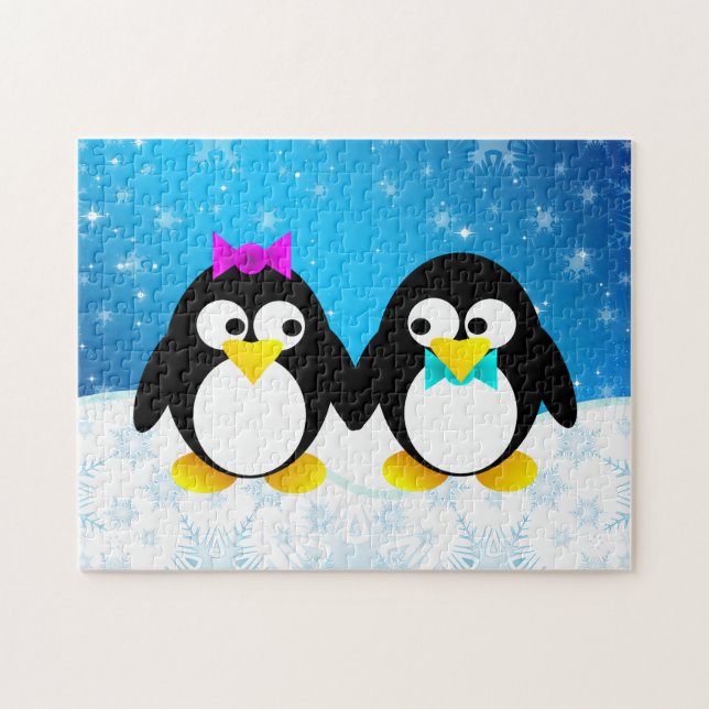 Quebra-cabeça Casal de Pinguins (Horizontal)