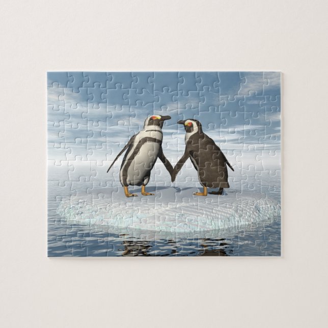 Quebra-cabeça Casal dos pinguins (Horizontal)
