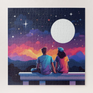 Quebra-cabeça Casal Estrelado