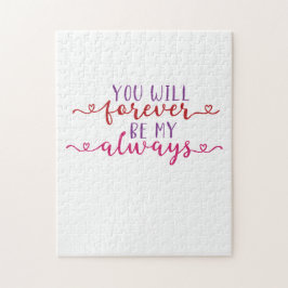 Quebra-cabeça Casal Presente Que Você Sempre Será Meu