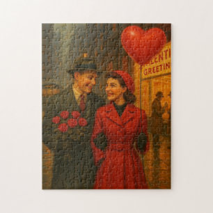 Quebra-cabeça Casal vintage do Dia dos Namorados