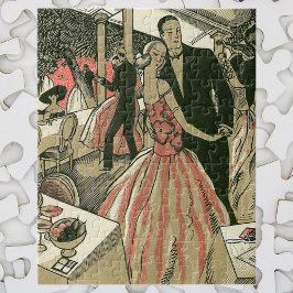 Quebra-cabeça Casamento Art Deco Vintage, Primeiro Dança dos Rec