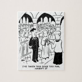 Quebra-cabeça Casamento - Cartoon de Piada Prática de Bridegroom