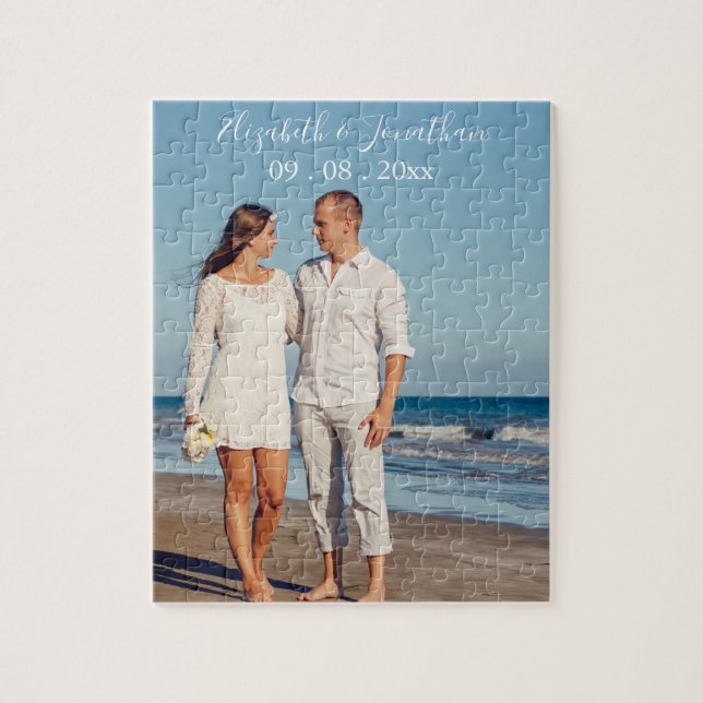 Quebra-cabeça Casamento Destino com Foto Personalizada (Vertical)