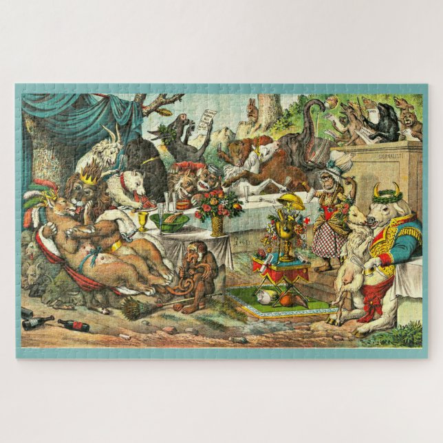 Quebra-cabeça Casamento Lion e Lioness (Horizontal)