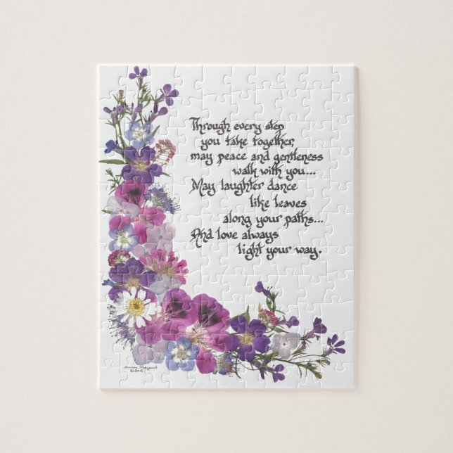 Quebra-cabeça Casamento ou presente do noivado (Vertical)