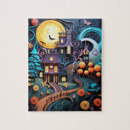 Quebra-cabeça Casas de Doces ou Travessuras de Halloween
