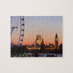 Quebra-cabeça Casas do parlamento & do olho de Londres