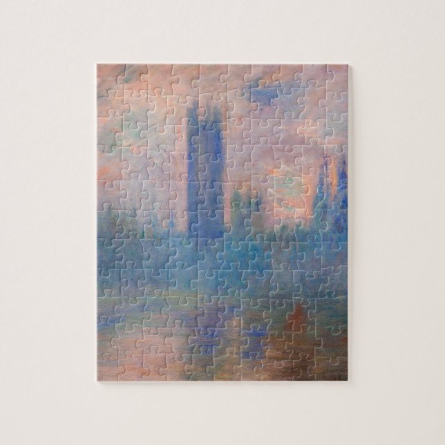 Quebra-cabeça Casas do parlamento, Westminster por Claude Monet (Vertical)
