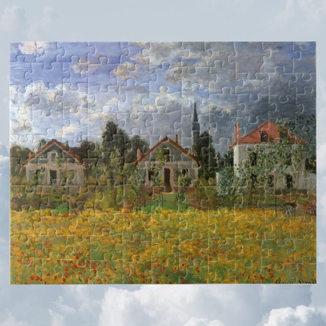 Quebra-cabeça Casas em Argenteuil por Claude Monet (Criador carregado)