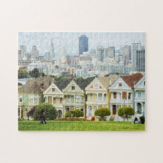 Quebra-cabeça Casas pintadas das senhoras, do Victorian e