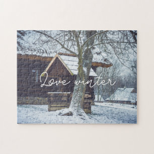 Quebra-cabeça Casca de campo na neve