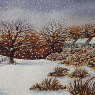Quebra-cabeça cascalho atmosférico cena de neve no natal