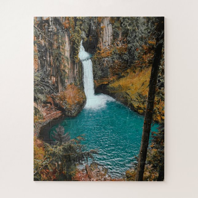 Quebra-cabeça Cascata escondida na floresta (Vertical)