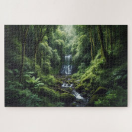 Quebra-cabeça Cascata Oculta - Paisagem Cêntica Respiratória