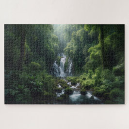 Quebra-cabeça Cascata Oculta - Paisagem Cêntica Respiratória