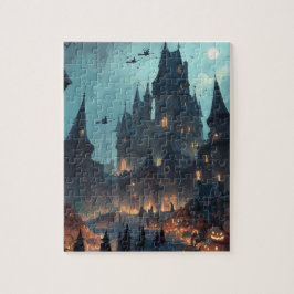 Quebra-cabeça Castelo Assombrado Gótico Halloween Puzzle – Bruxa