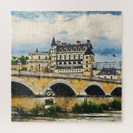 Quebra-cabeça Castelo de Amboise no Vale do Loire, França