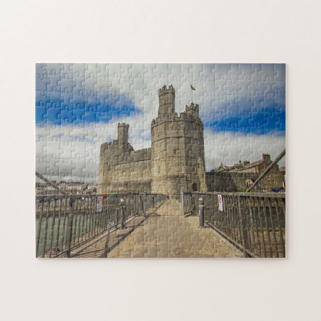 Quebra-cabeça Castelo de Caernarfon. País de Gales (Horizontal)