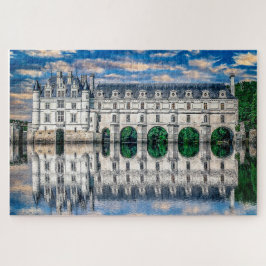 Quebra-cabeça Castelo de Chenonceau. França.