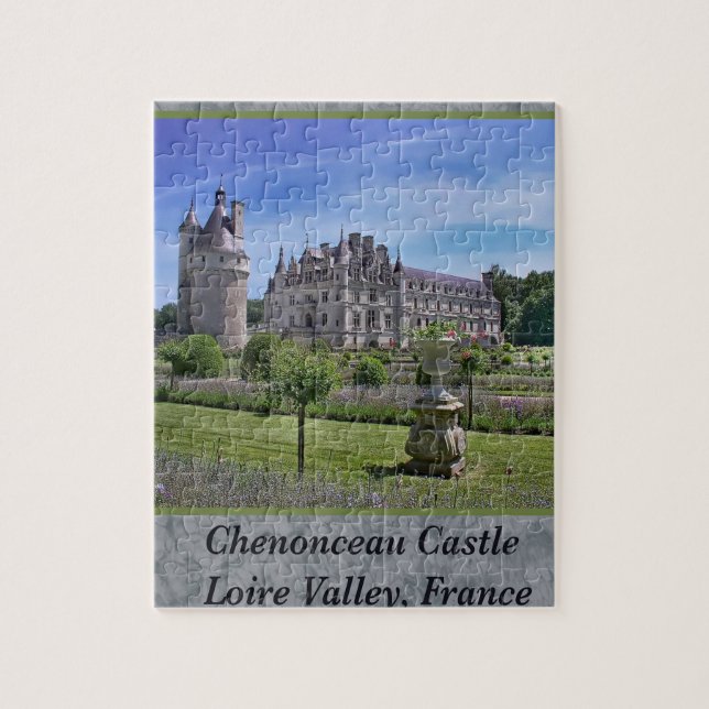 Quebra-cabeça Castelo de Chenonceau-Valle do Loire França Quebra (Vertical)