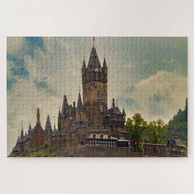 Quebra-cabeça Castelo de Cochem Mosel Reichsburg. (Horizontal)