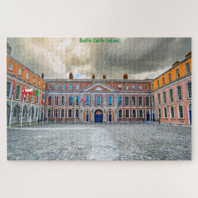 Quebra-cabeça Castelo de Dublin Irlanda (Horizontal)