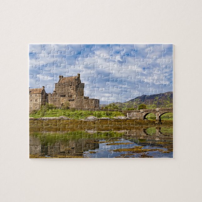 Quebra-cabeça Castelo de Eilean Donan do panorama visto do sul (Horizontal)