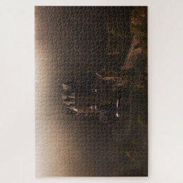 Quebra-cabeça Castelo de Eltz do Burg na névoa da manhã