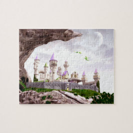 Quebra-cabeça Castelo De Fairytale E Dragões