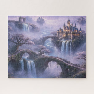 Quebra-cabeça Castelo de Fantasia Paisagem Surrealista Azul Lava