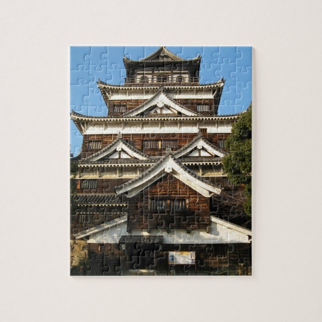 Quebra-cabeça Castelo de Hiroshima 広 島 城, Hiroshima, Japão (Vertical)