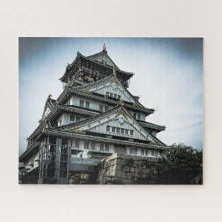 Quebra-cabeça Castelo de Osaka no crepúsculo, chuoku, Osaka