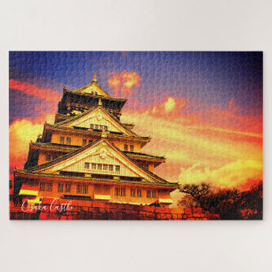 Quebra-cabeça Castelo de Osaka (Sunset ver.) [quebra-cabeça de s