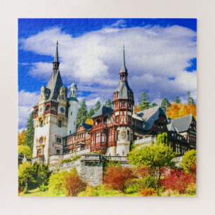 Quebra-cabeça Castelo de Peles nas montanhas de Carpathian, Rom