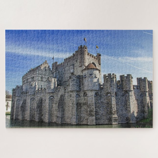 Quebra-cabeça Castelo dos Condes em Gand (Horizontal)